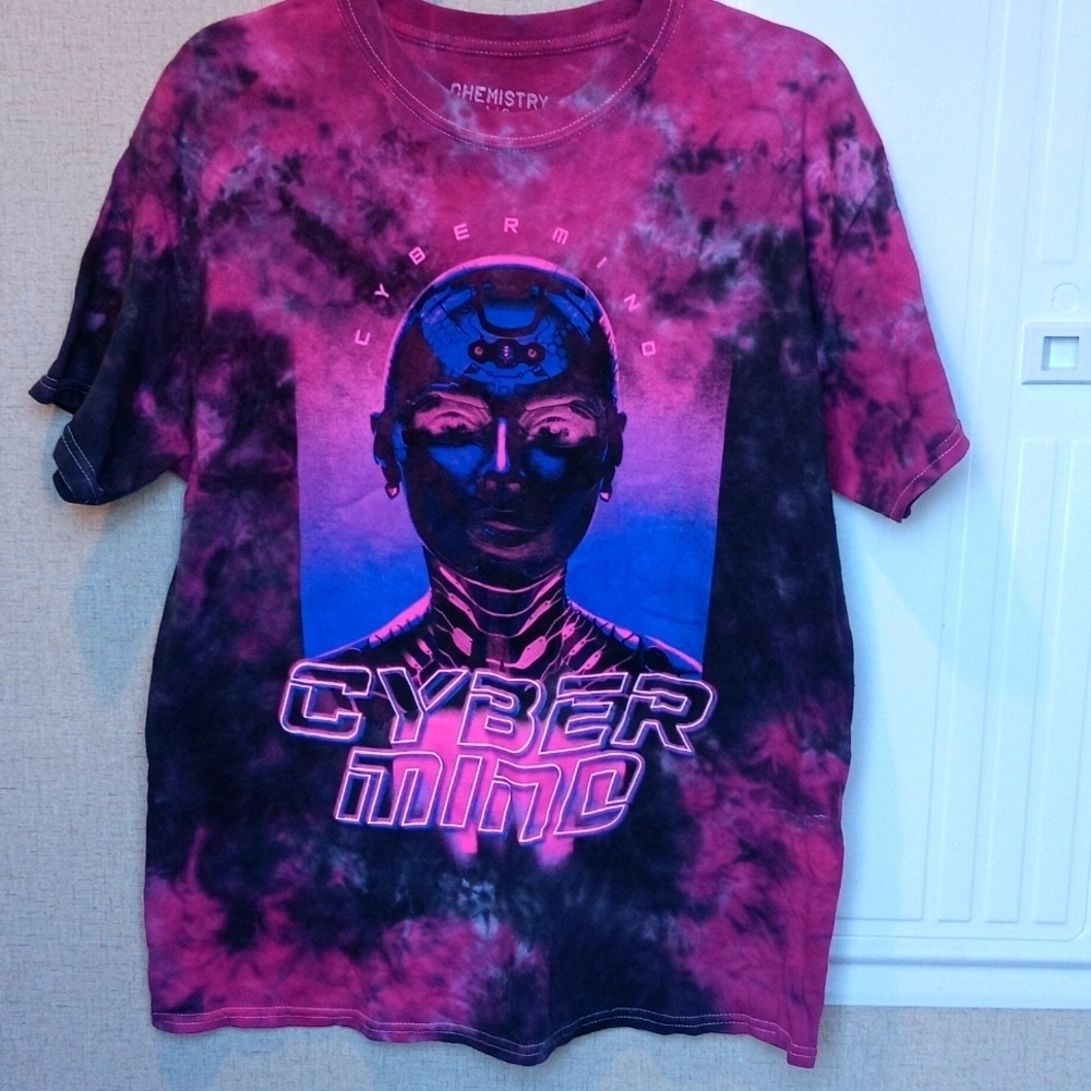 Chemistry Shirt unisex Pink Tie-Dye Graphic Cyber Mind Short Sleeve Grudge Top